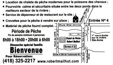 Itinérairre Centre de peche Robert Mailhot